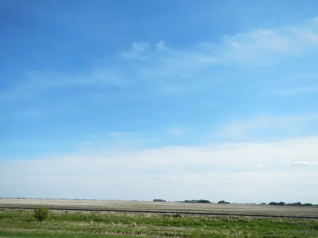 Prairie landscape with railway line